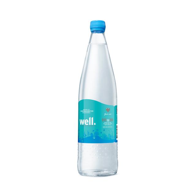 750ml Well mineraalwater glas met statiegeld - plat