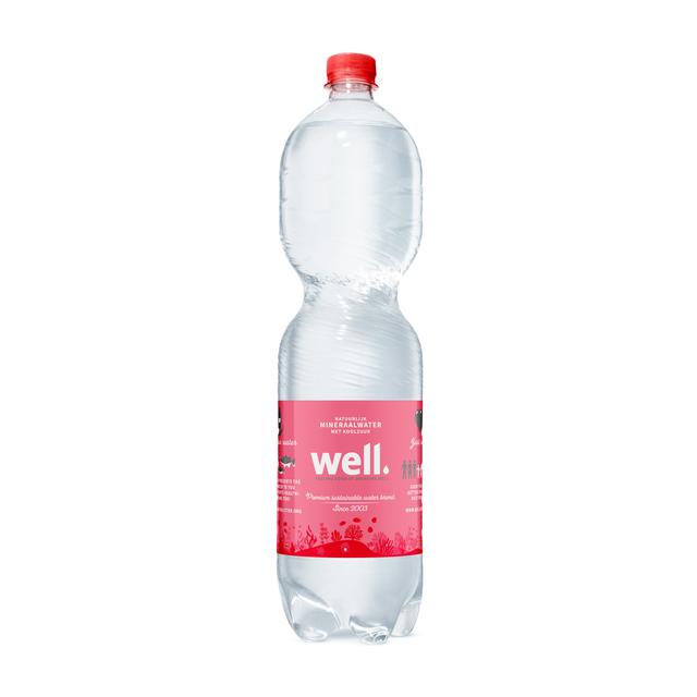1,5L Well mineraalwater PET met statiegeld - bruis