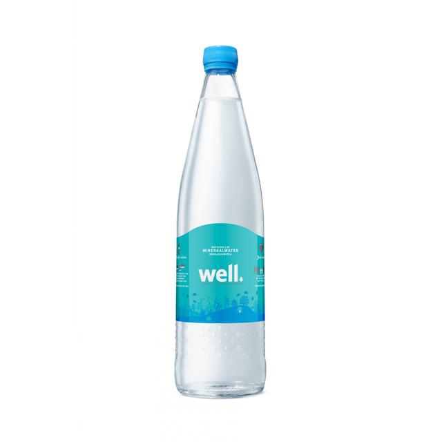 750ml Well mineraalwater glas met statiegeld - plat