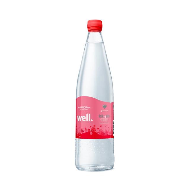 750ml Well mineraalwater glas met statiegeld - bruis