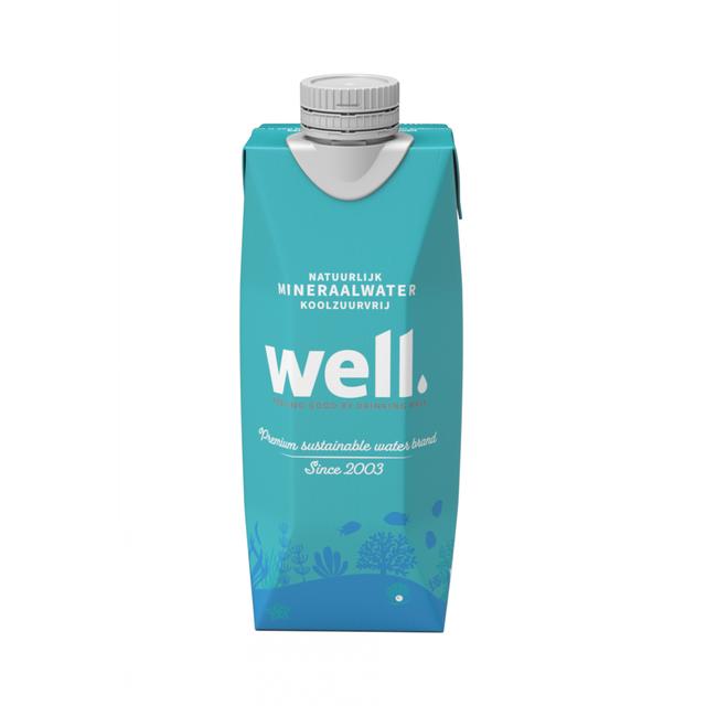 0,5L Well mineraalwater Tetrapak – plant based verpakking