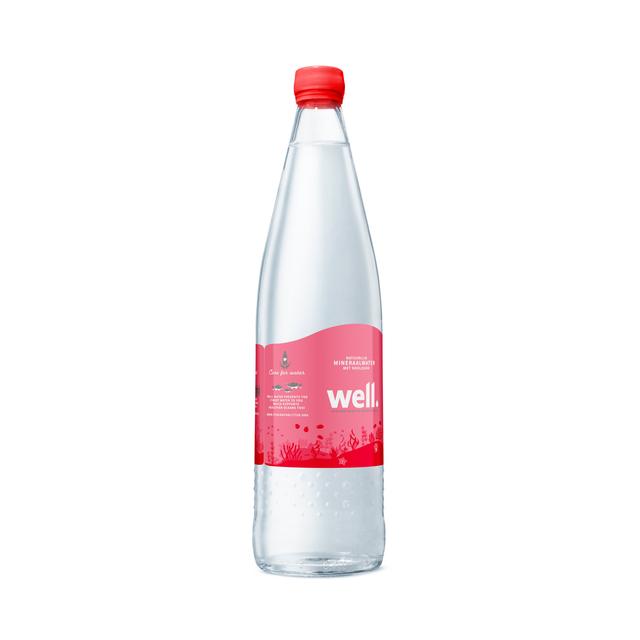750ml Well mineraalwater glas met statiegeld - bruis