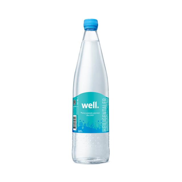 750ml Well mineraalwater glas met statiegeld - plat